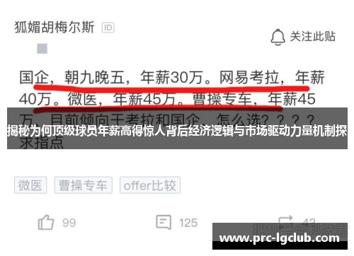 揭秘为何顶级球员年薪高得惊人背后经济逻辑与市场驱动力量机制探 揭秘为何顶级球员年薪高得惊人背后经济逻辑与市场驱动力量机制探